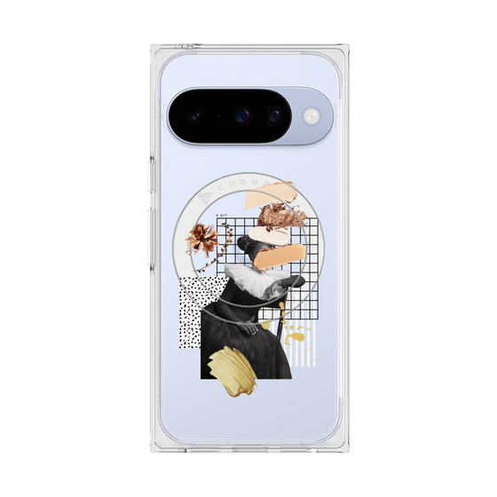 Premium Square Case with Pixelsnap［ Artistic Fall in Beige ］