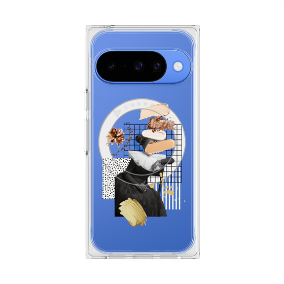 Premium Square Case with Pixelsnap［ Artistic Fall in Beige ］