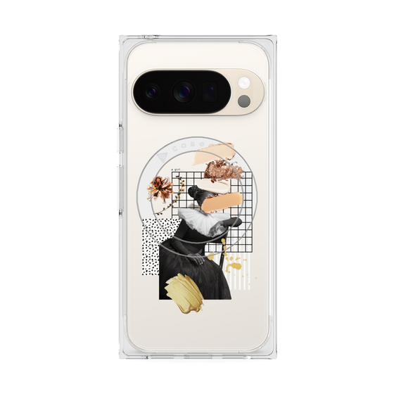 Premium Square Case with Pixelsnap［ Artistic Fall in Beige ］