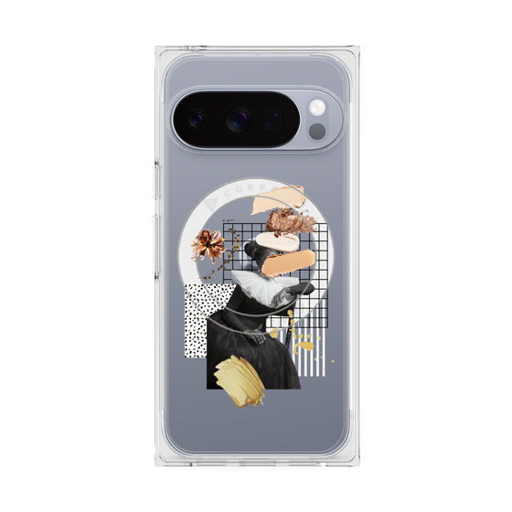 Premium Square Case with Pixelsnap［ Artistic Fall in Beige ］