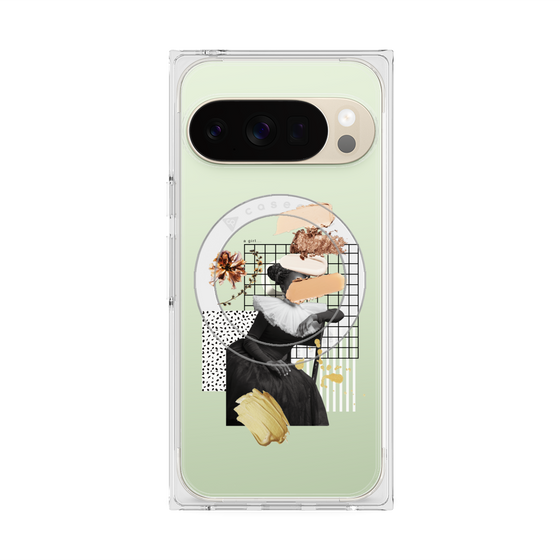 Premium Square Case with Pixelsnap［ Artistic Fall in Beige ］