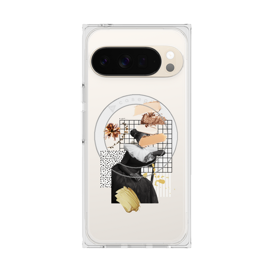 Premium Square Case with Pixelsnap［ Artistic Fall in Beige ］