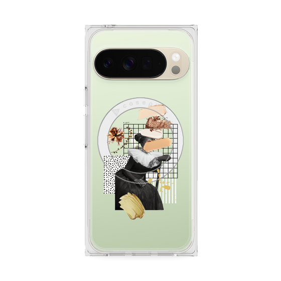 Premium Square Case with Pixelsnap［ Artistic Fall in Beige ］