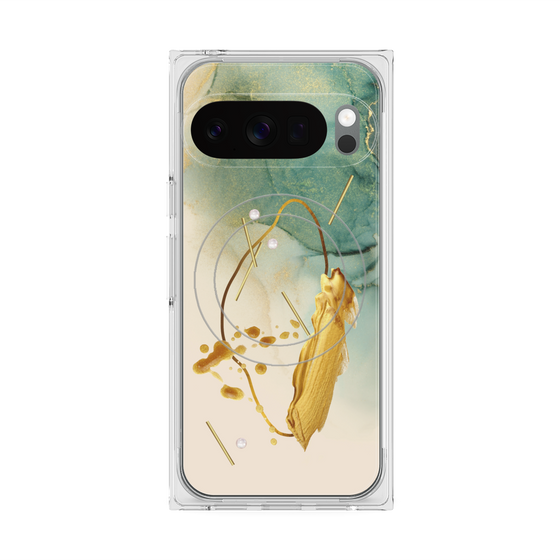 Premium Square Case with Pixelsnap［ Marble Nuance Painting Green ］