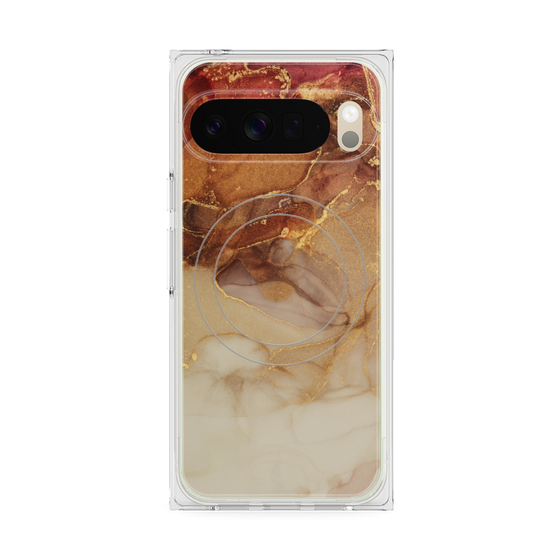 Premium Square Case with Pixelsnap［ Marble Brown ］