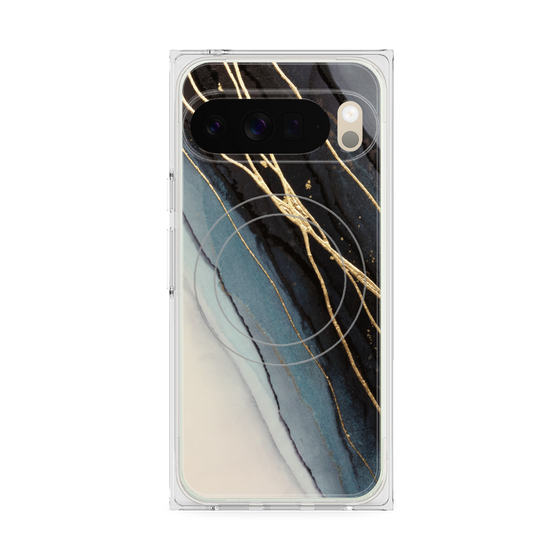 Premium Square Case with Pixelsnap［ Marble Black ］