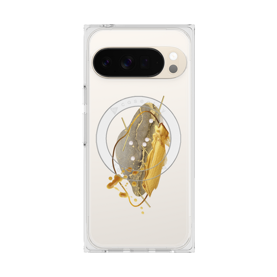 Premium Square Case with Pixelsnap［ Nuance Painting Gray ］