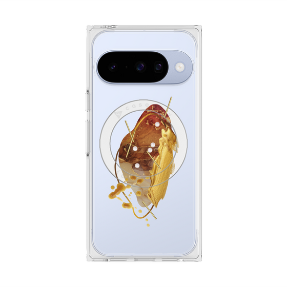 Premium Square Case with Pixelsnap［ Nuance Painting Brown ］