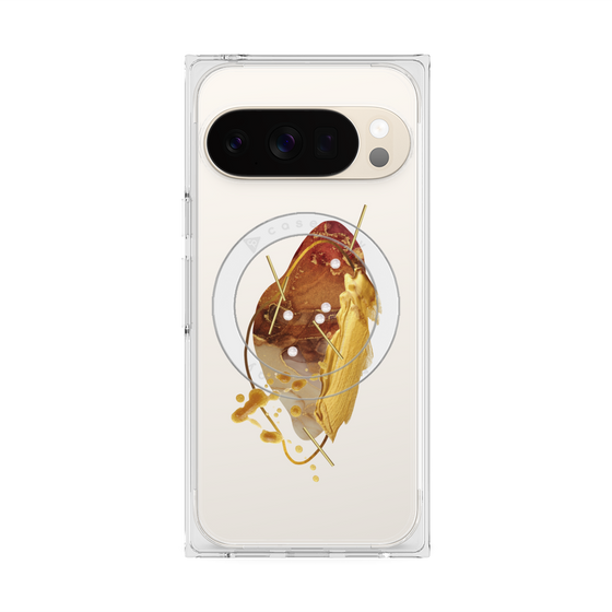 Premium Square Case with Pixelsnap［ Nuance Painting Brown ］