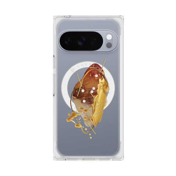 Premium Square Case with Pixelsnap［ Nuance Painting Brown ］