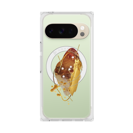 Premium Square Case with Pixelsnap［ Nuance Painting Brown ］