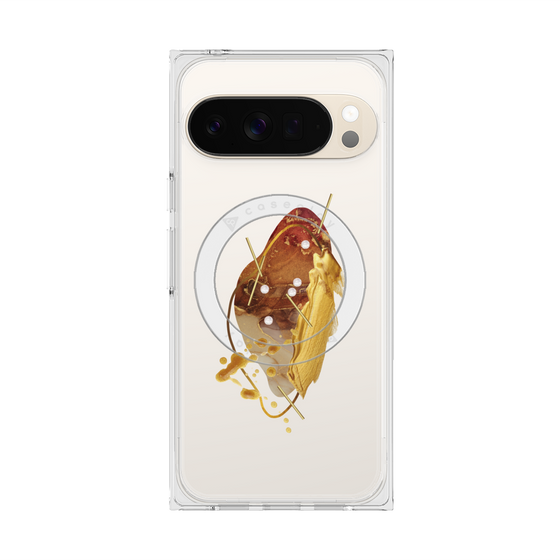 Premium Square Case with Pixelsnap［ Nuance Painting Brown ］