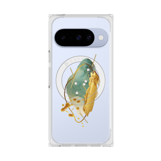 Premium Square Case with Pixelsnap［ Nuance Painting Green ］