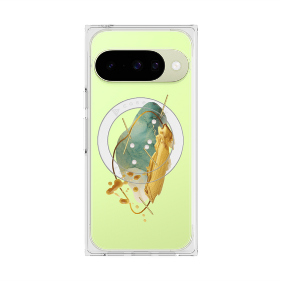 Premium Square Case with Pixelsnap［ Nuance Painting Green ］