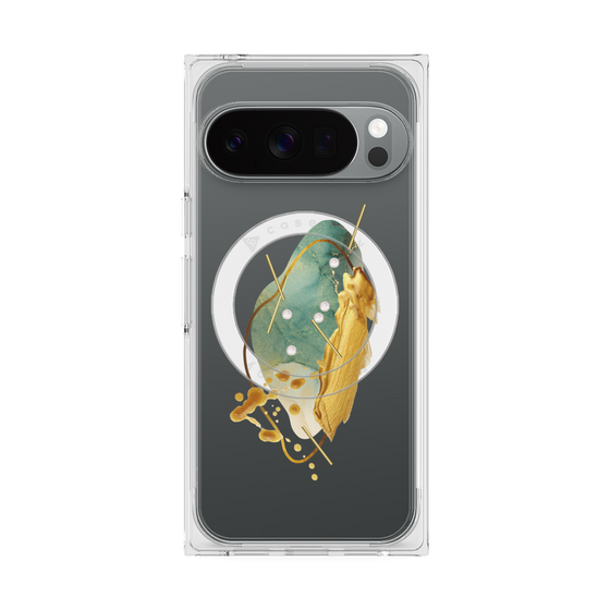 Premium Square Case with Pixelsnap［ Nuance Painting Green ］