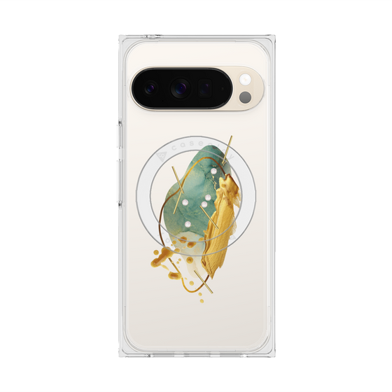 Premium Square Case with Pixelsnap［ Nuance Painting Green ］