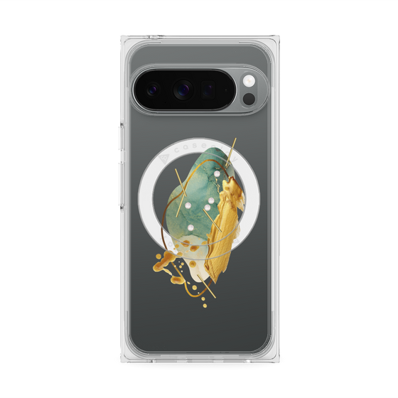 Premium Square Case with Pixelsnap［ Nuance Painting Green ］