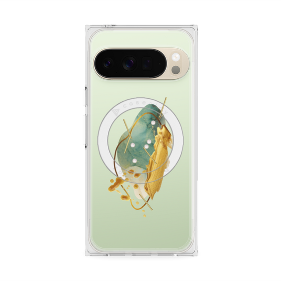 Premium Square Case with Pixelsnap［ Nuance Painting Green ］