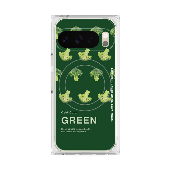 Premium Square Case with Pixelsnap［ GREEN-Broccoli ］