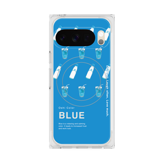 Premium Square Case with Pixelsnap［ BLUE-Ramune soda ］