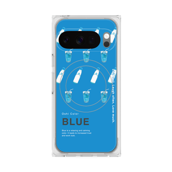 Premium Square Case with Pixelsnap［ BLUE-Ramune soda ］