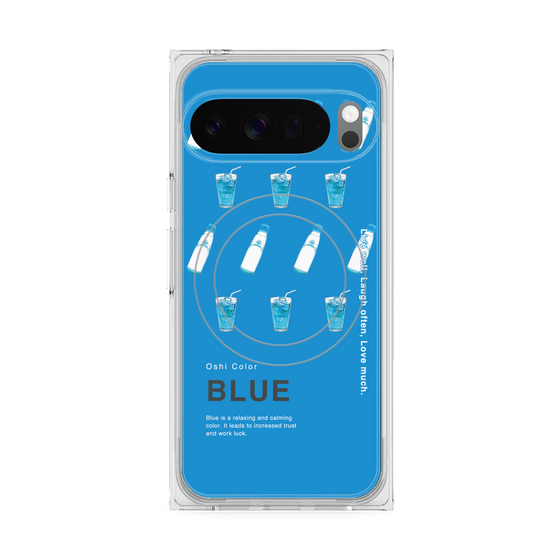 Premium Square Case with Pixelsnap［ BLUE-Ramune soda ］