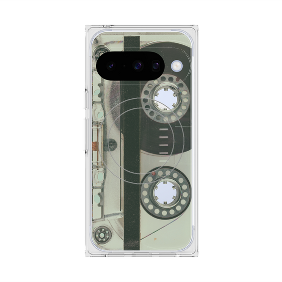 Premium Square Case with Pixelsnap［ RETORO CASSETTE TAPE - Skeleton Blue ］