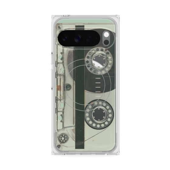 Premium Square Case with Pixelsnap［ RETORO CASSETTE TAPE - Skeleton Blue ］