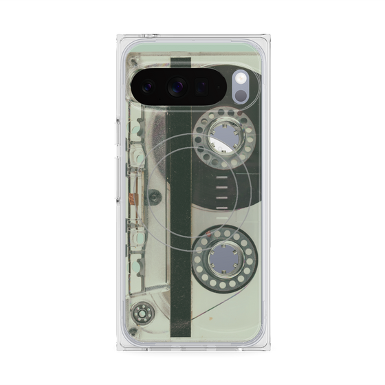 Premium Square Case with Pixelsnap［ RETORO CASSETTE TAPE - Skeleton Blue ］