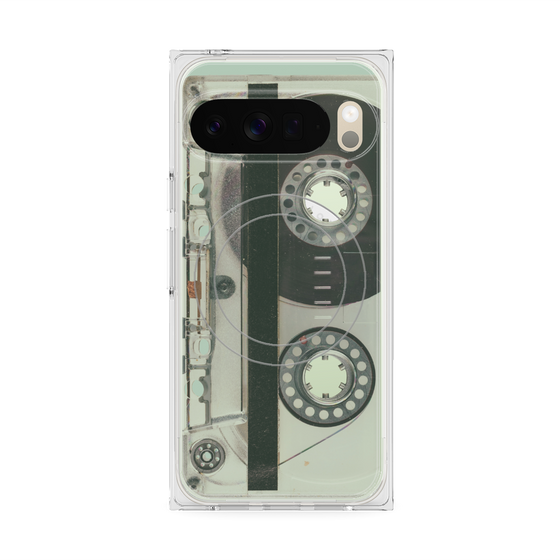 Premium Square Case with Pixelsnap［ RETORO CASSETTE TAPE - Skeleton Blue ］