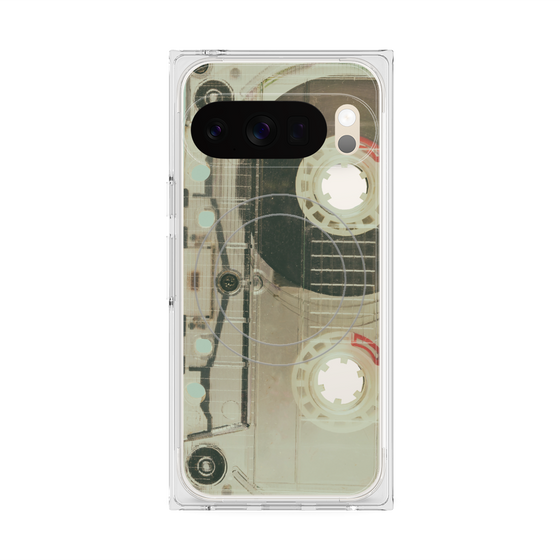 Premium Square Case with Pixelsnap［ RETORO CASSETTE TAPE - Skeleton Red ］