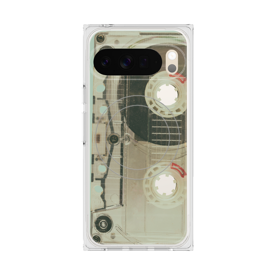 Premium Square Case with Pixelsnap［ RETORO CASSETTE TAPE - Skeleton Red ］