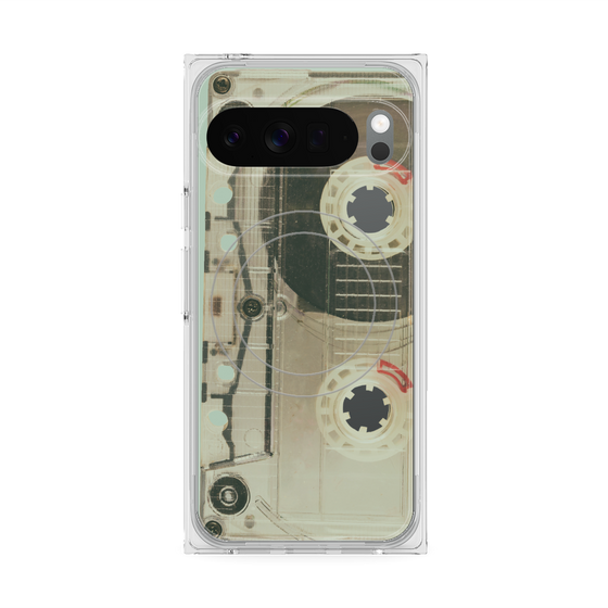 Premium Square Case with Pixelsnap［ RETORO CASSETTE TAPE - Skeleton Red ］