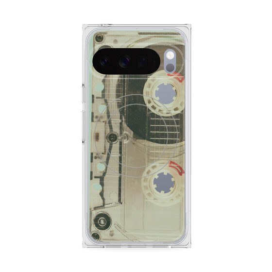 Premium Square Case with Pixelsnap［ RETORO CASSETTE TAPE - Skeleton Red ］