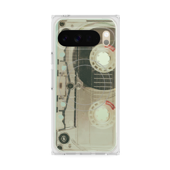 Premium Square Case with Pixelsnap［ RETORO CASSETTE TAPE - Skeleton Red ］