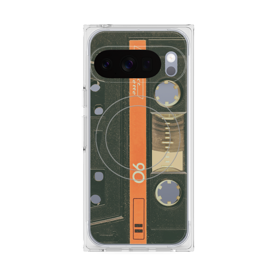 Premium Square Case with Pixelsnap［ RETORO CASSETTE TAPE - Opacity Black ］