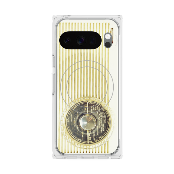 Premium Square Case with Pixelsnap［ RETORO RADIO - White ］