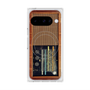 Premium Square Case with Pixelsnap［ RETORO RADIO - Brown ］