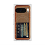 Premium Square Case with Pixelsnap［ RETORO RADIO - Brown ］