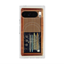 Premium Square Case with Pixelsnap［ RETORO RADIO - Brown ］