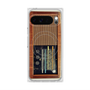 Premium Square Case with Pixelsnap［ RETORO RADIO - Brown ］