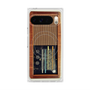 Premium Square Case with Pixelsnap［ RETORO RADIO - Brown ］