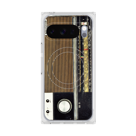 Premium Square Case with Pixelsnap［ RETORO RADIO - Black ］