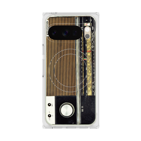 Premium Square Case with Pixelsnap［ RETORO RADIO - Black ］