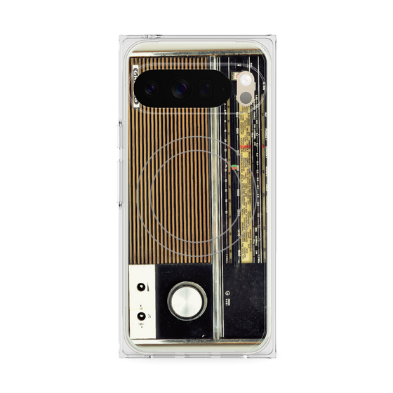 Premium Square Case with Pixelsnap［ RETORO RADIO - Black ］