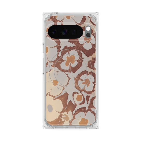 Premium Square Case with Pixelsnap［ y2k(Year2000) - Flower - Pink Beige ］