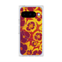 Premium Square Case with Pixelsnap［ y2k(Year2000) - Flower - Orange purple ］