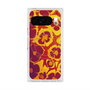 Premium Square Case with Pixelsnap［ y2k(Year2000) - Flower - Orange purple ］