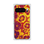 Premium Square Case with Pixelsnap［ y2k(Year2000) - Flower - Orange purple ］