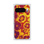 Premium Square Case with Pixelsnap［ y2k(Year2000) - Flower - Orange purple ］